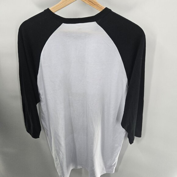 Dream USA White Black Bear Hitchhiking California Raglan Long Sleeved T-Shirt XL - Picture 2 of 5